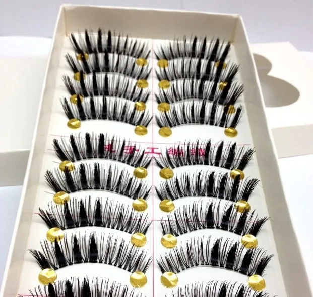 Накладные ресницы для наращивания ручной работы 10 пар натуральные прозрачные