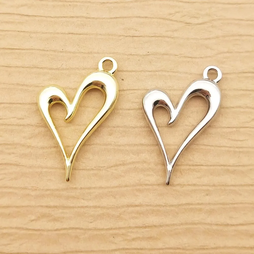 

10pcs 15x22mm heart charm for jewelry making crafting fashion bracelet charm necklace charms earring pendant diy finding