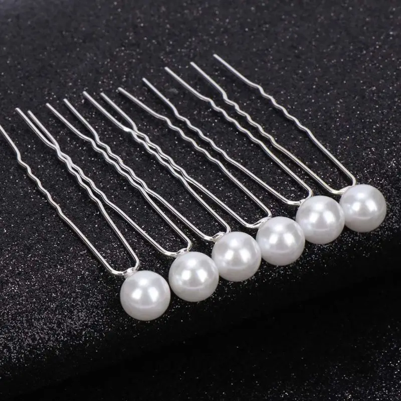 

20Pcs/Set Women Wedding Imitation Pearl Hairpins Bridal Jewelry U-Shaped Hair Clips Bun Braiding Ponytail Hairstyle Barrettes