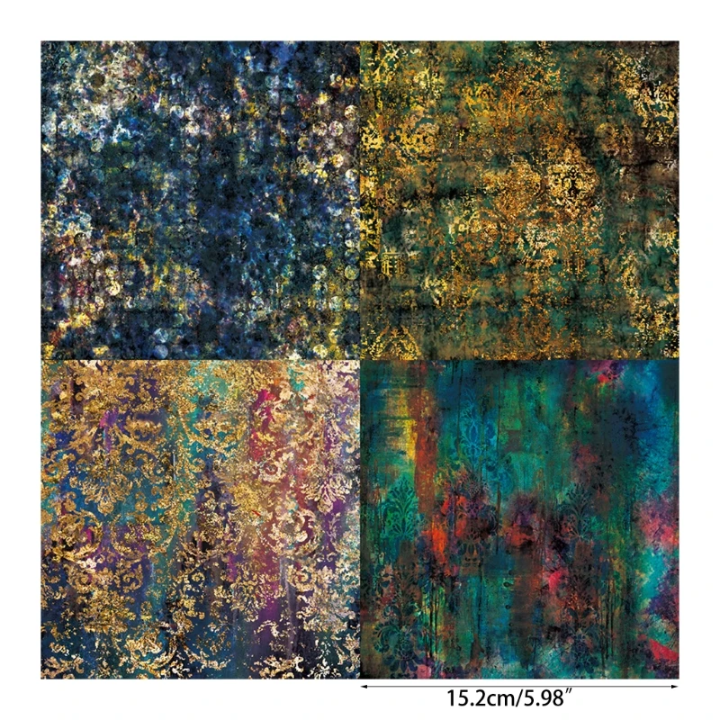 

24 Sheets 6x6 Inch Vintage Patterned Paper Pad Scrapbooking Decor Handmade Craft Background Journal Album DIY Memo Pads