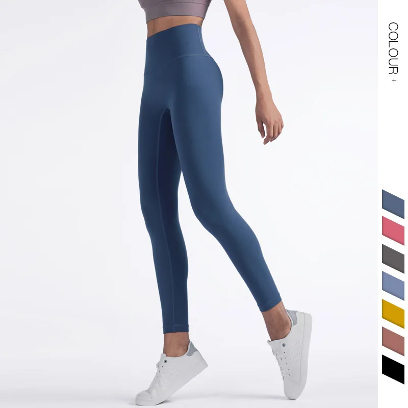 

2020 new high waist Yoga Pants women's one piece big pocket peach hip running fitness pants