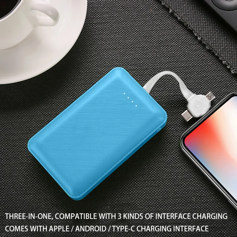 Портативное зарядное устройство USB Type C 20000 мАч портативное внешний аккумулятор