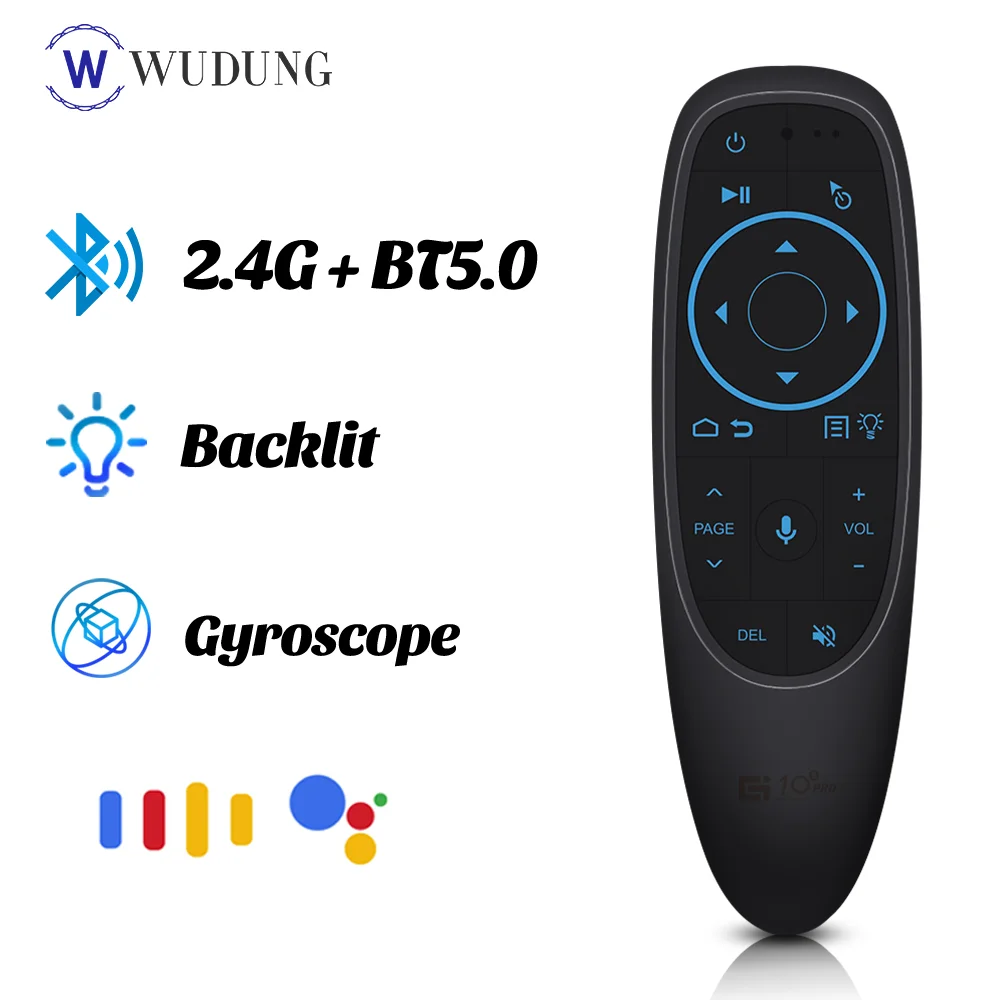 

XIAOMIG10/G10S Air Mouse Voice Remote Control 2.4G Wireless Gyroscope IR Learning for H96 MAX X88 PRO X96 MAX Android TV Box HK1