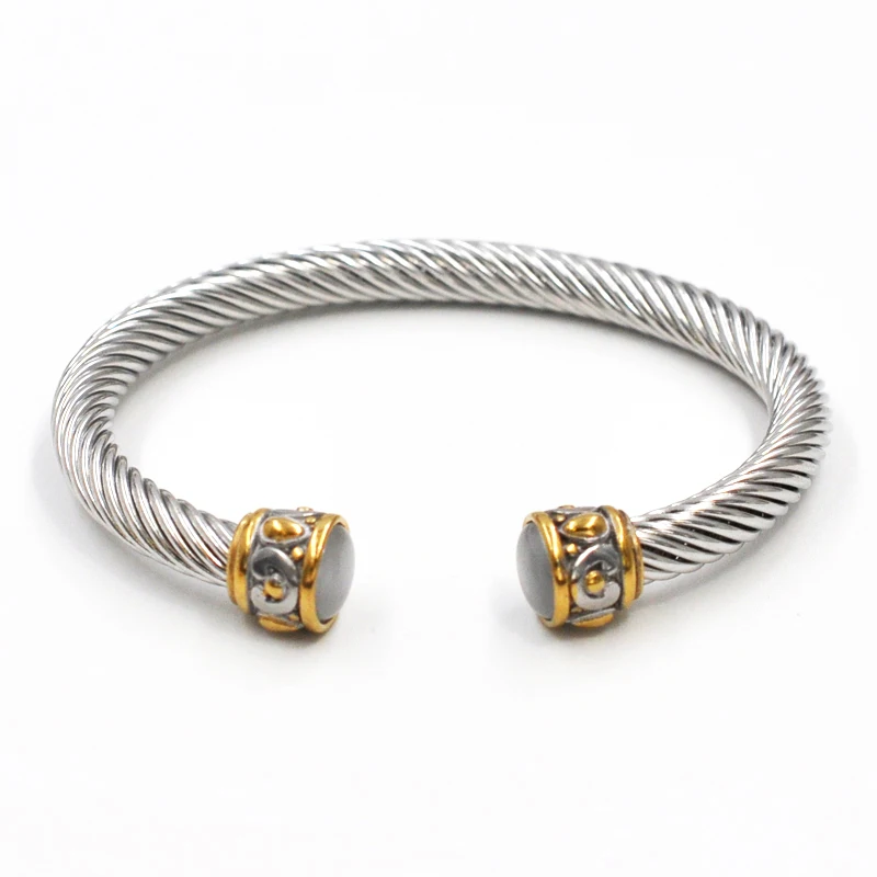 Silver style8 Бренд, мульти дизайн, витой кабель, провод, браслет, Винтаж, модные браслеты, Серебряный Браслет-манжета, уникальный дизайн, рождественский подарок - Окраска металла: Silver style8