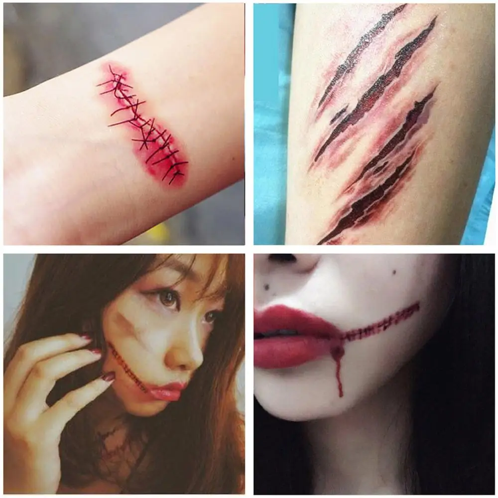 30 шт. Хэллоуин наклейки для временных татуировок уход за кожей лица