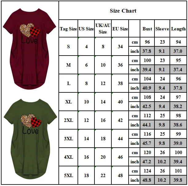 

Summer Dress Love Letter Printed Plus Size Women Short Sleeve with Pocket Casual Loose Dress Women Clothing T-Shirt Dress