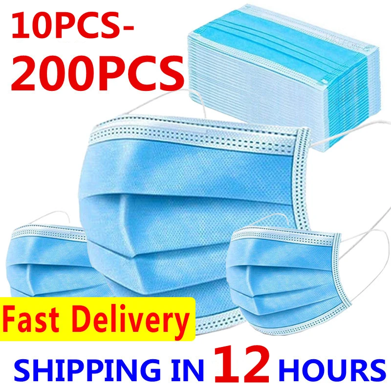 10 200 шт. одноразовые маски ушной маска для полости рта черный нетканые лица 3 слоя
