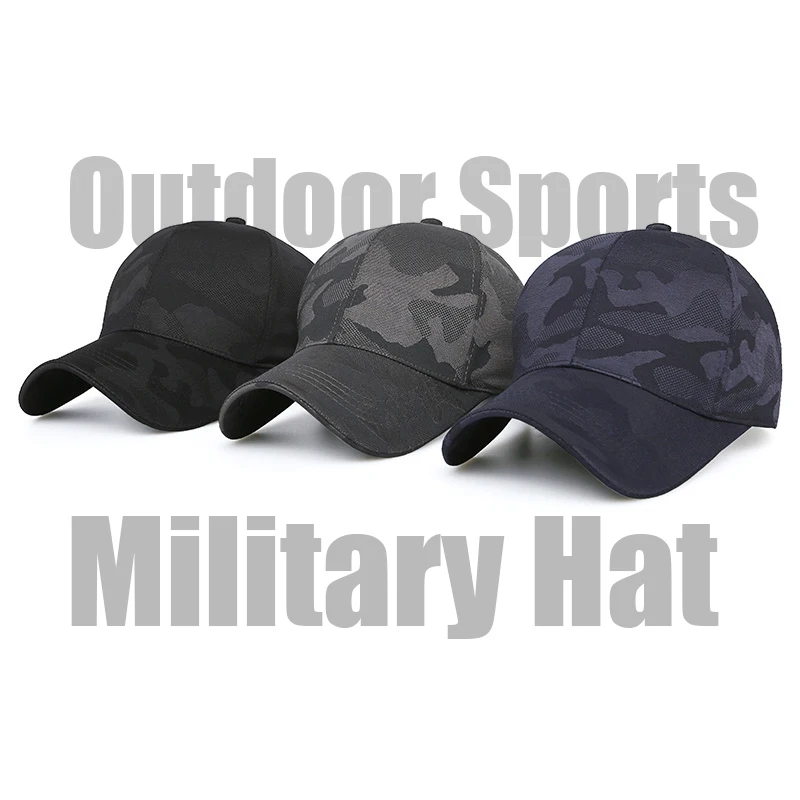 Кепка HSSEE Мужская камуфляжная Модная хлопковая Рыболовная Шапка с металлической