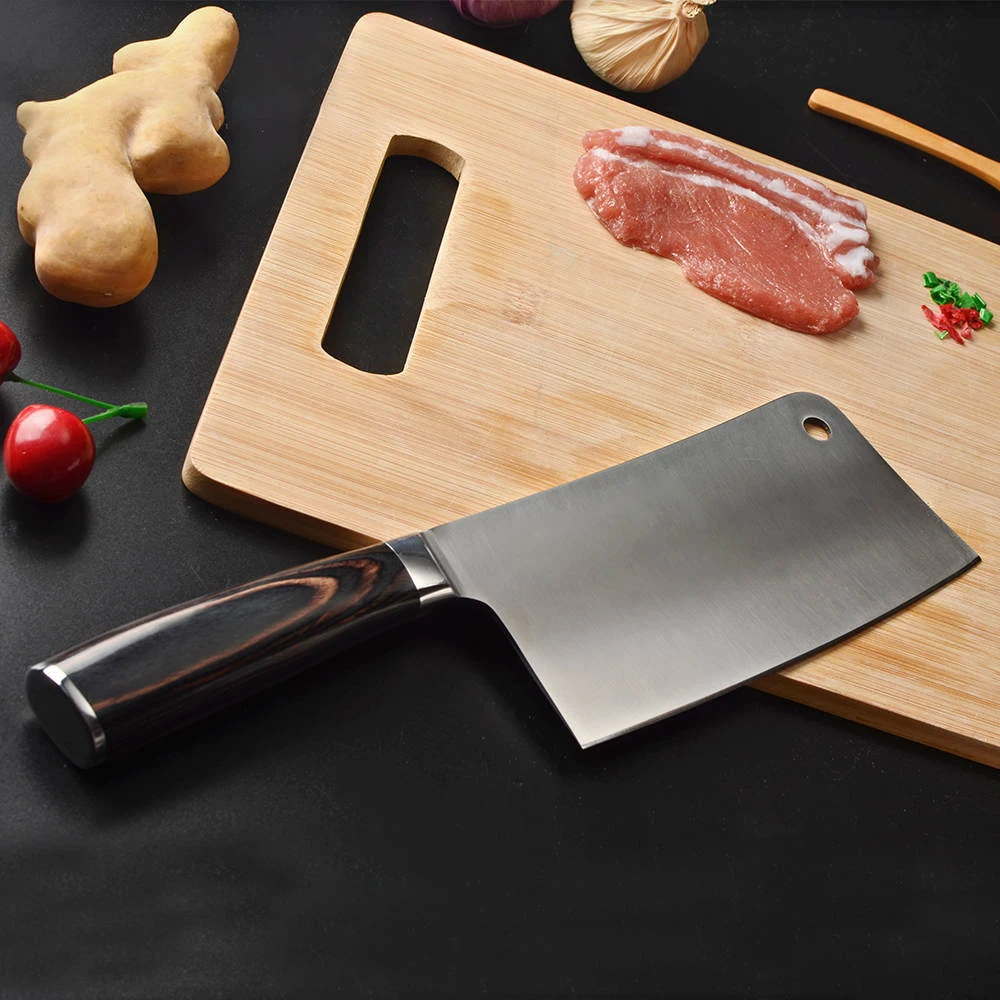 7 дюймов Нержавеющая сталь ножей шеф повара с деревянной ручкой коробкой для