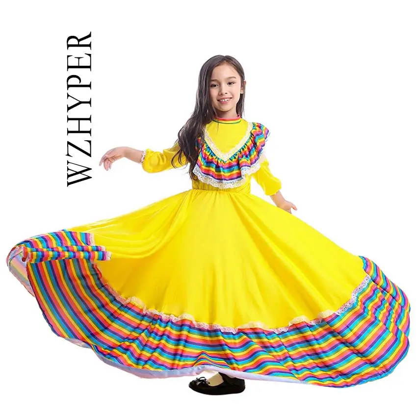 Карнавальный костюм для девочек в стиле фламенко Халиско традиционная