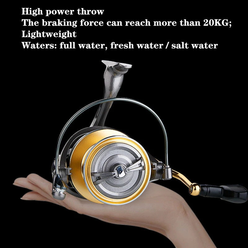 Рыболовная катушка для спиннинга 10000 12000 металлическая большая дистанция