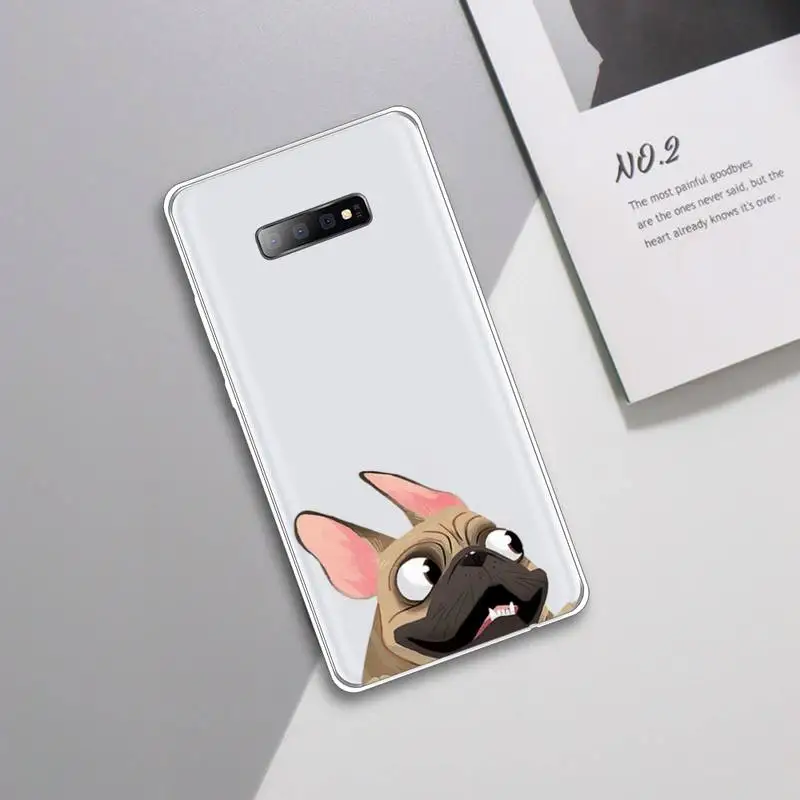 

cute funny cartoon dog Phone Case Transparent For Samsung Galaxy A 71 21s S note 8 9 10 plus 20 ultra