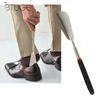 Телескопическая Сталь ложки с длинной ручкой, рожок для обуви гибкий ложки с длинной ручкой Профессиональный рожок для обуви полезно для обуви инструмент-ложка