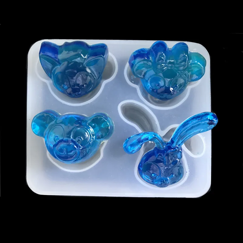 Прозрачная эпоксидная форма Aouke в виде медведя многофункциональное украшение