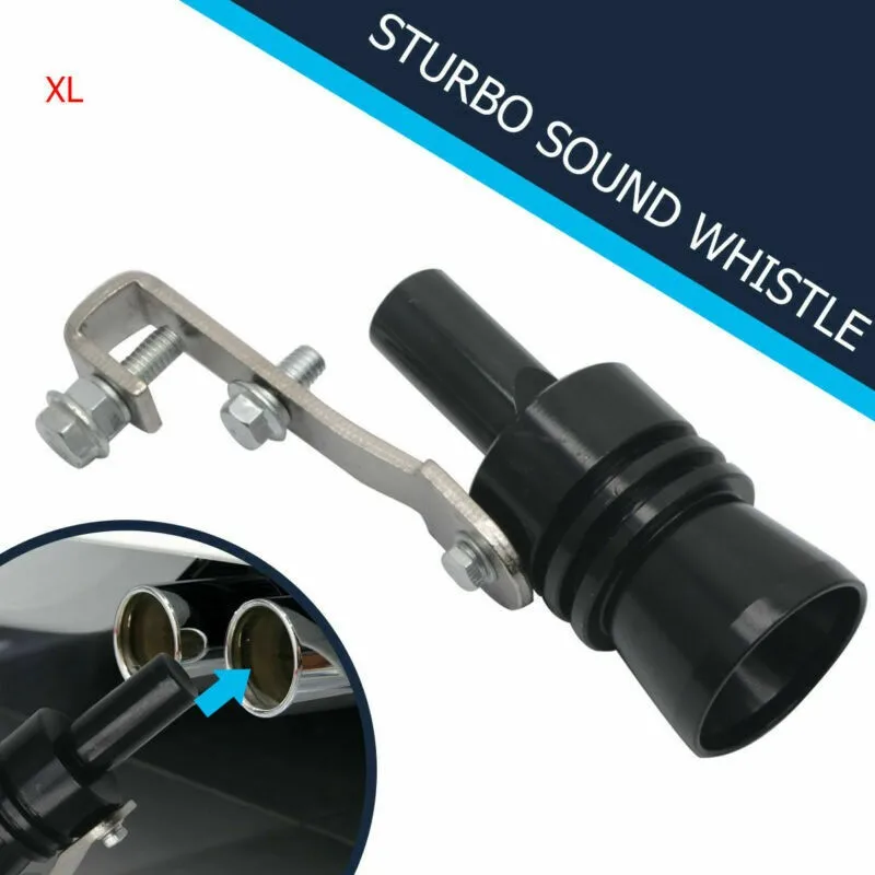 

Exhaust Pipe Sound Whistle Simulator Muffler No Welding Or Drilling Roar Maker Turbo XL