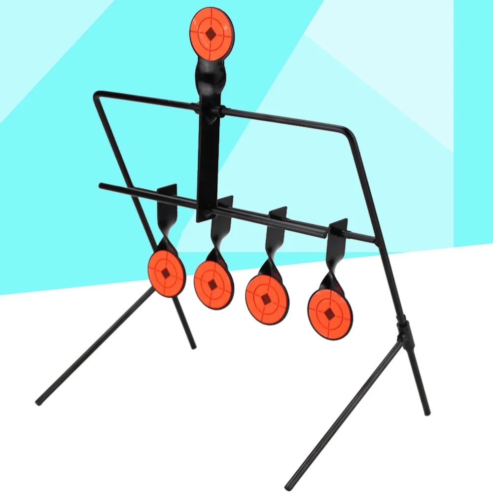 

Metal Resetting Shooting Target Paddle Wind Chime Style Target for Outdoor Shooting Training (Black)