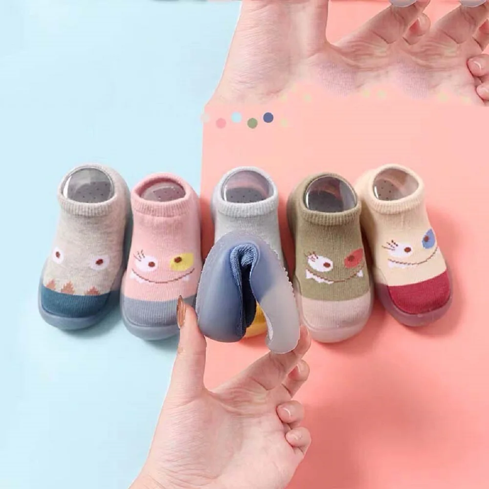 

Детские носки с резиновой подошвой для малышей, детские носки, детские носки для мальчиков, теплая махровая обувь, плотные тапочки для младе...