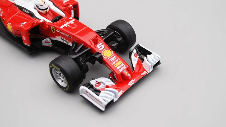 Bburago 1/32 1:32 Ferrari SF16 H S. Vettel No5 F1 формула 1 гоночный автомобиль литые модели игрушек