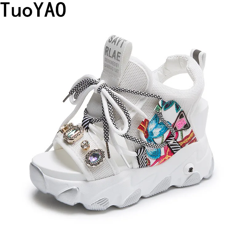 

Women Platform Sandals Chunky Wedges Shoes For Woman Fashion 8cm High Gladiator Sandal Summer 2022 Designers Brand Sports Casual