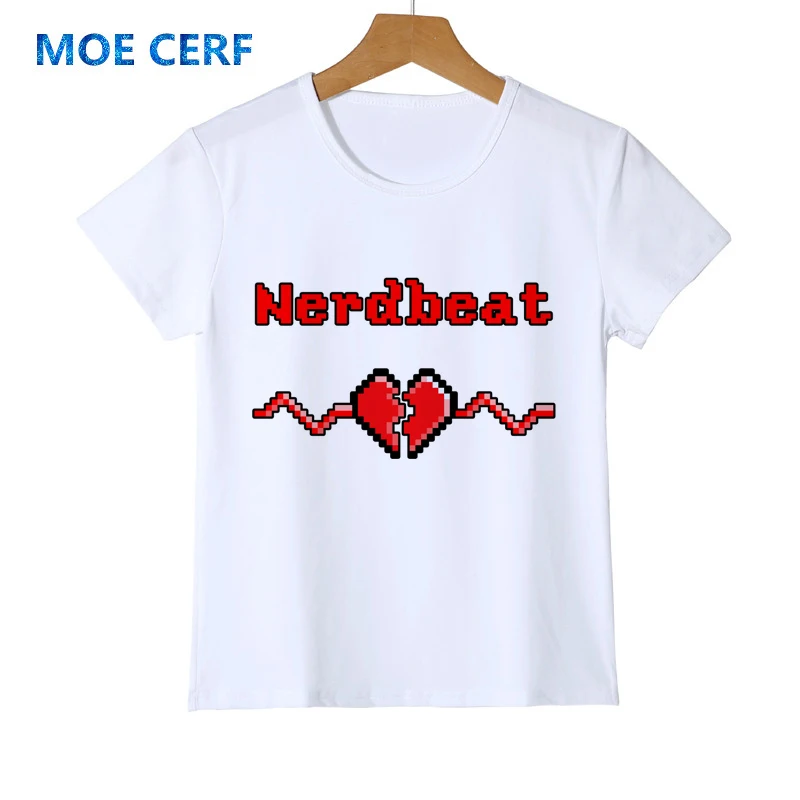 Новая детская одежда с рисунком сердцебиения летняя футболка милым мультяшным