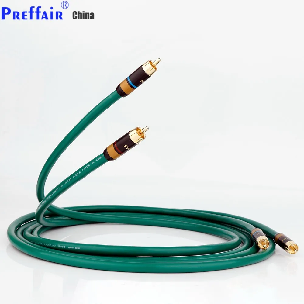 

Позолоченный RCA аудиокабель Preffair, 2 RCA-2 RCA, интерсоединительный кабель, Hi-Fi стерео MCINTOSH 2328 штекер-штекер для усилителя