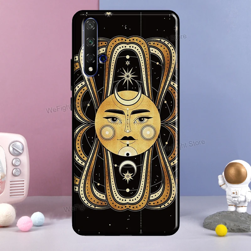 Funny Sun Moon Face Case For Huawei P Smart 2019 2021 Nova 5T Mate 20 Lite P30 P40 P20 Pro Honor 8X 9X 10i 8A images - 6