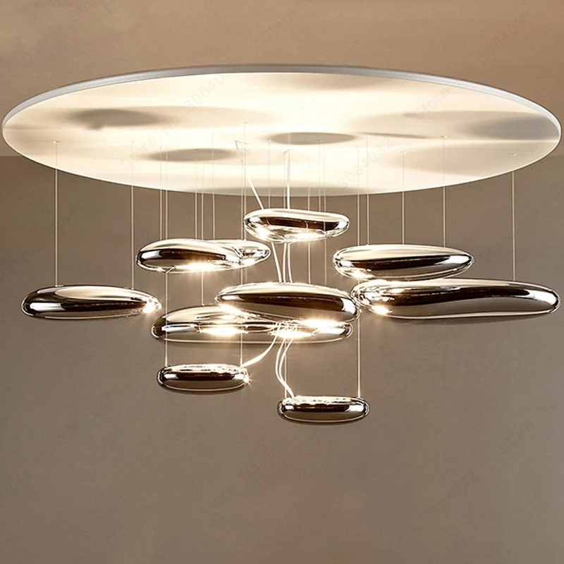 

Mercury Pendant Lights Led Luster Indoor Lamps Fixtures Water Drops Ceiling Lights Suspend Loft Living Room lamp Home Deco