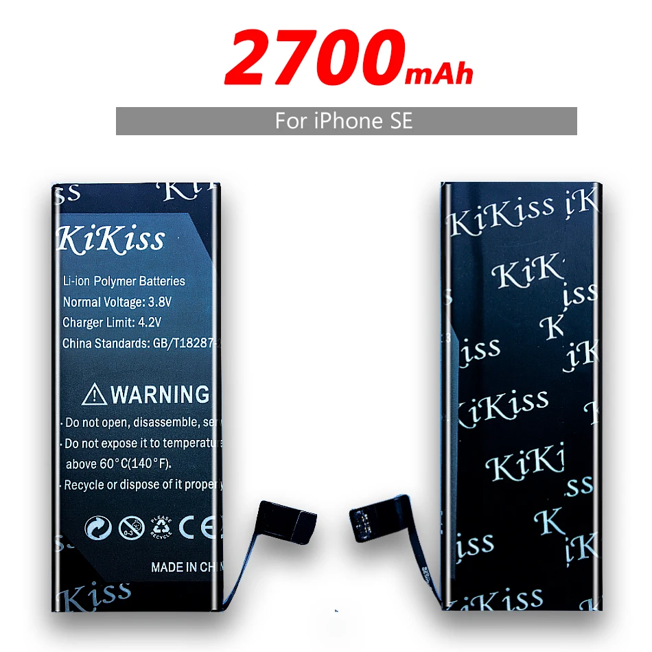 

Free Tool KIKISS 2700mAh For Apple iPhone SE Battery High Capacity Phone Batteries Bateria + Tracking Number