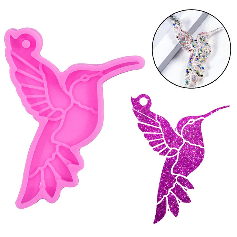 

Silicone Mold DIY Jewelry Making Hangings Epoxy Craft Bird Silicone Mould Keychain Hummingbird DIY Jewelry Making Accessories