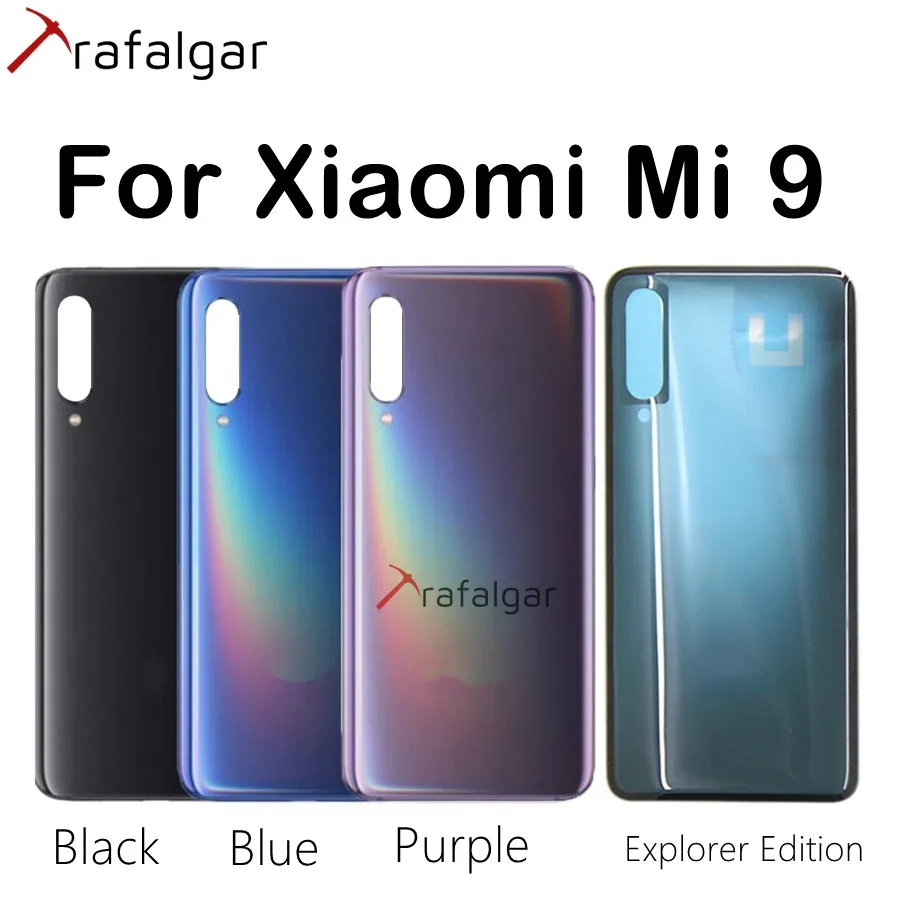 Для Xiaomi Mi 9 крышка батареи Задняя стеклянная задняя дверь Корпус чехол с клеем для Xiaomi Mi 9 Explorer замена крышки батареи