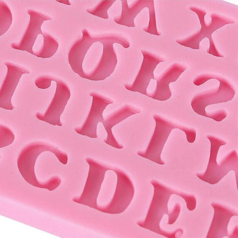

3pcs Letter Molds for Chocolate Covered Strawberries Silicone Uppercase Lowercase Alphabet Number Fondant Mold for Making Candy