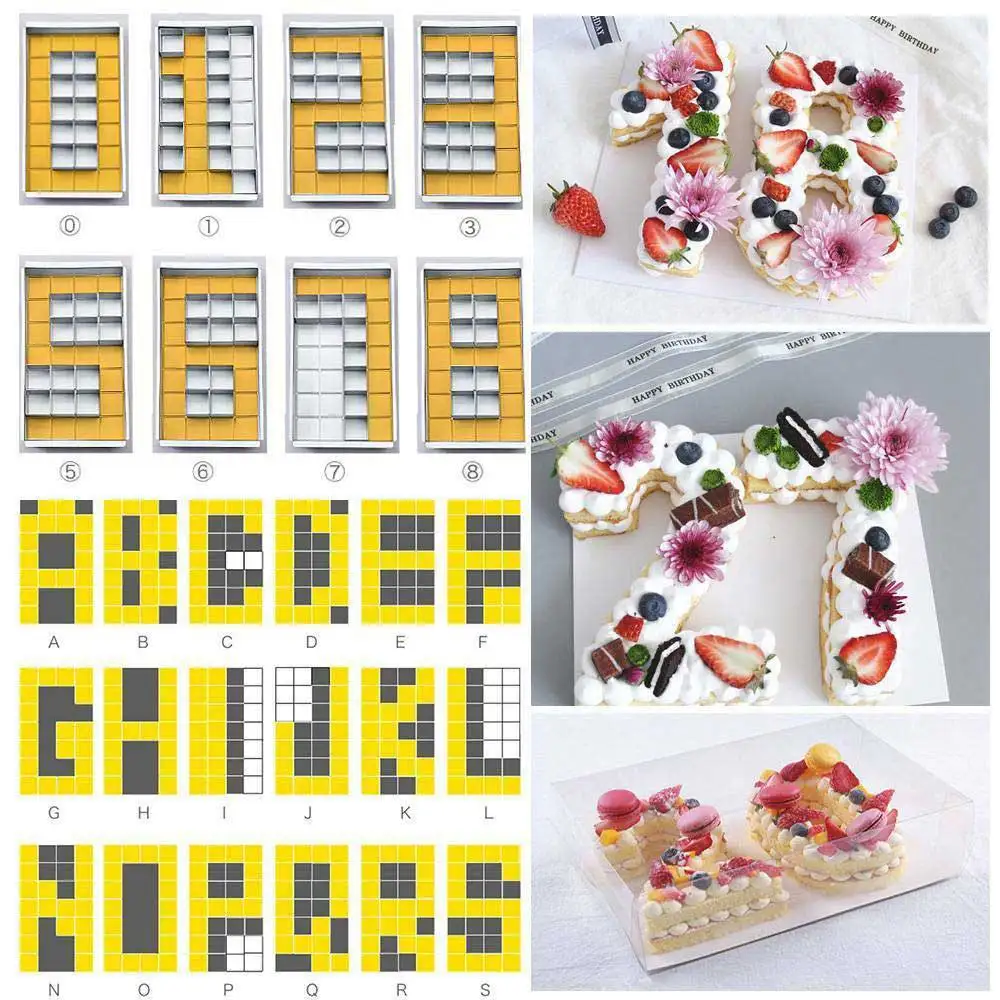 

Alphabet Letter Number Cookie Press Stamp Embosser Cutter Fondant Mould Baking Cake Mold Number Tins Mould Cake Baking Mold Tool
