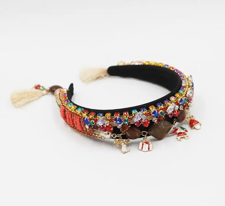 

New fashion baroque set rhinestone color luxury ethnic hair hoop ladies party show travel gift hair accessories