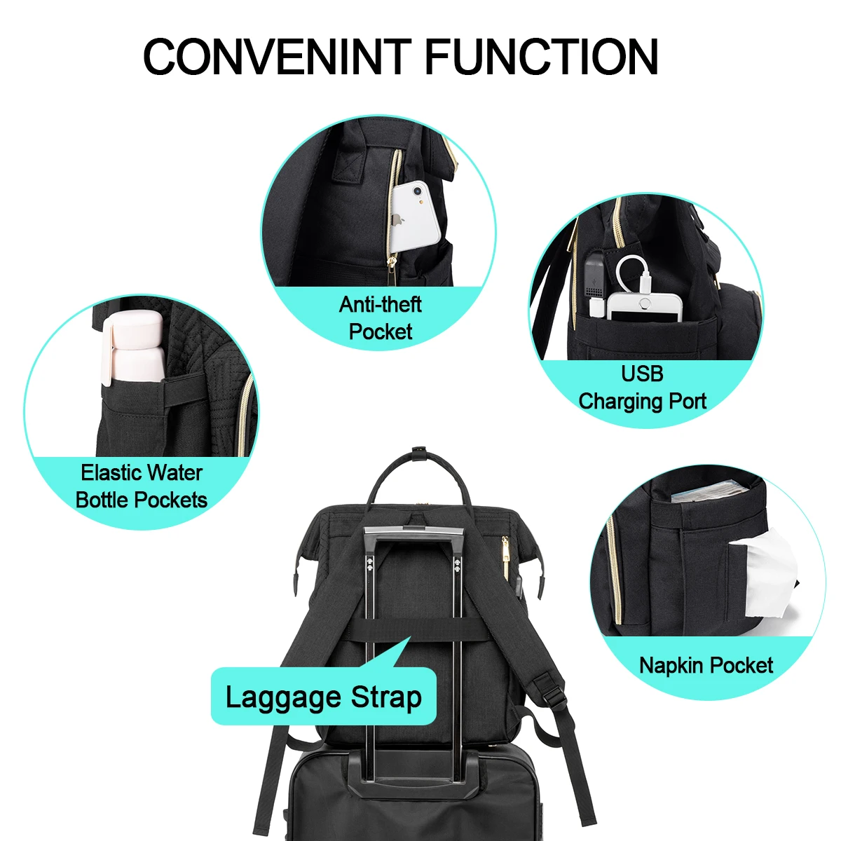 Рюкзак для ноутбука 15 6 дюйма с USB-разъемом женщин и мужчин Многофункциональный