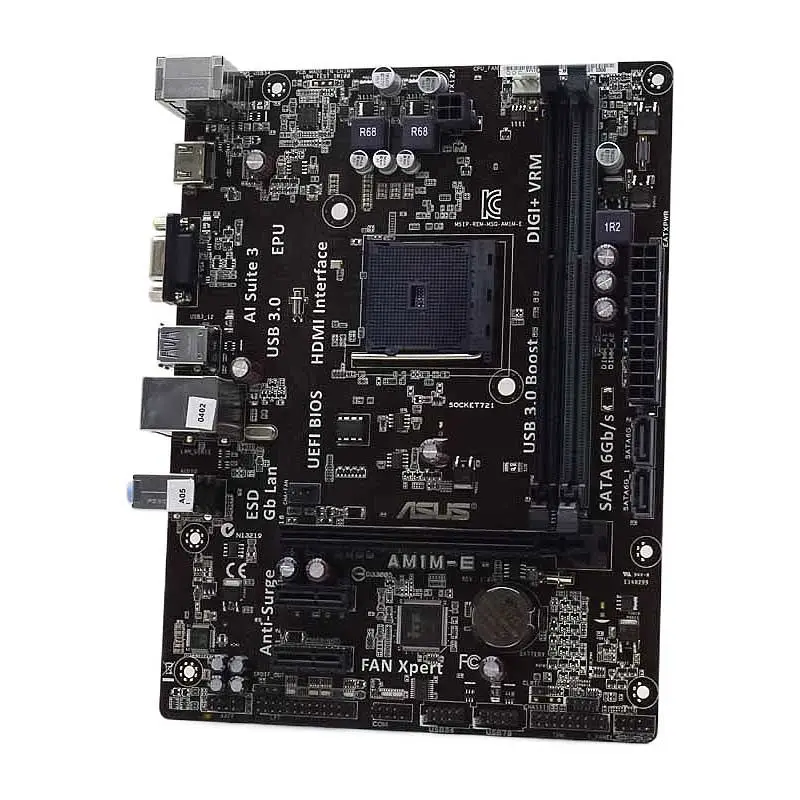 Материнская плата ASUS AM1M-E AM1 DDR3 32 Гб RAM PCI-E X16 VGA HDMI USB3.0 SATA 6 ГБ/сек. UEFI BIOS Micro ATX