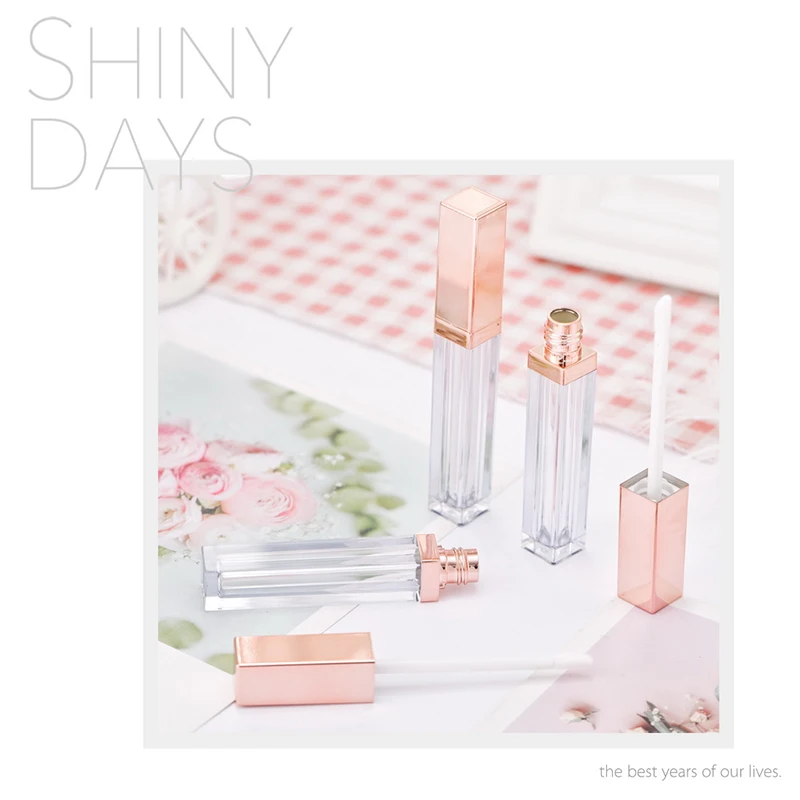 Тюбики для блеска губ розовое золото 5 мл 1 шт./10/30/50 шт. пустой косметический