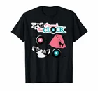 Футболка Rock с круглым вырезом для мужчин и женщин, хлопковая тенниска оверсайз с коротким рукавом, уличная одежда, лето