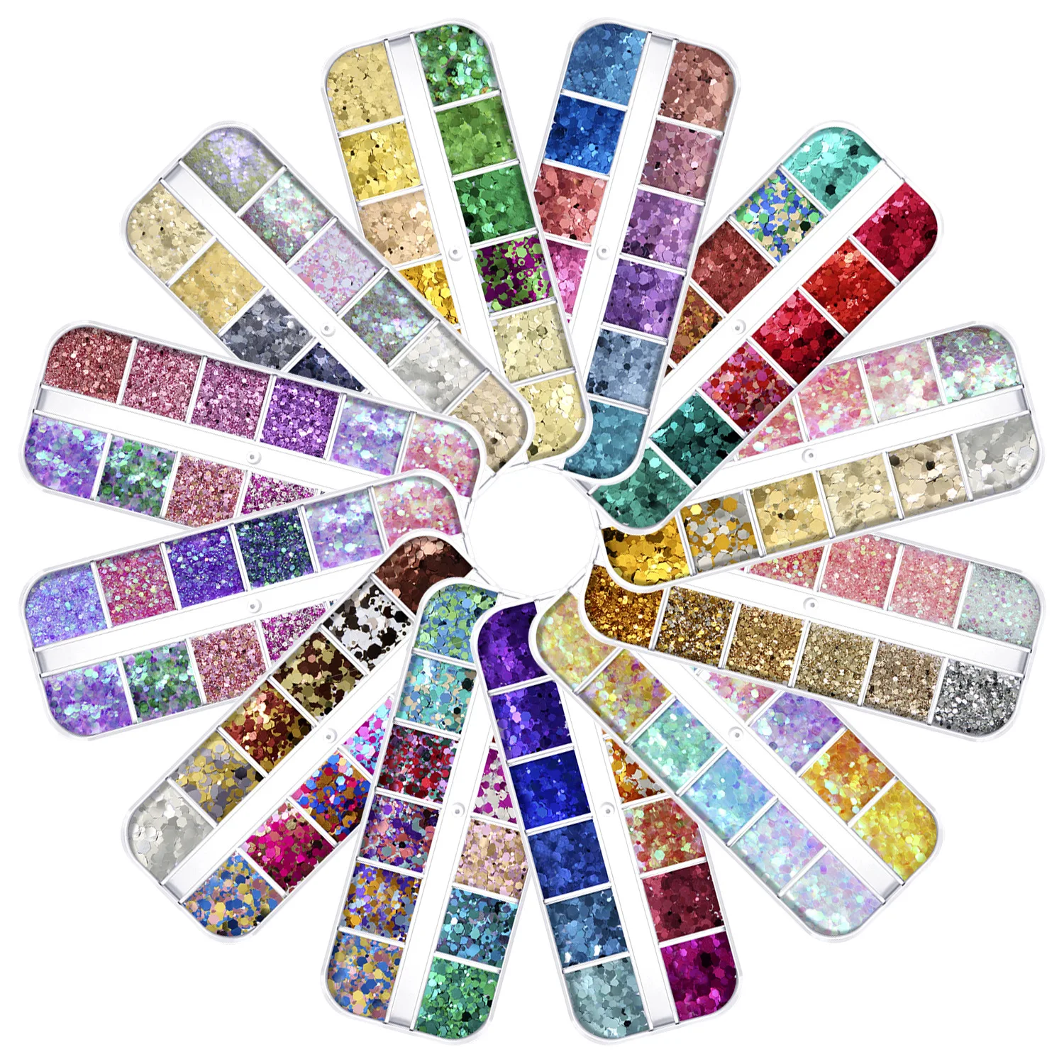 Очаровательные Блестки для нейл Арта (искусство украшения ногтей) 12 сетка в