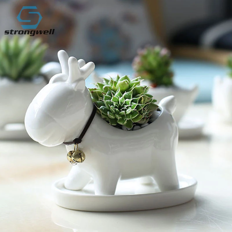 

Strongwell Home Decoration Accessories Cartoon Animal Flower Pot Fairy Garden Decoration Accessories Succulent Planter Crafts