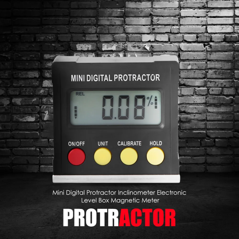 360 Degree Mini Digital Protractor inclinometer Inclinometer Electronic Level Box Magnetic Base carpenter tools Goniometer | Инструменты
