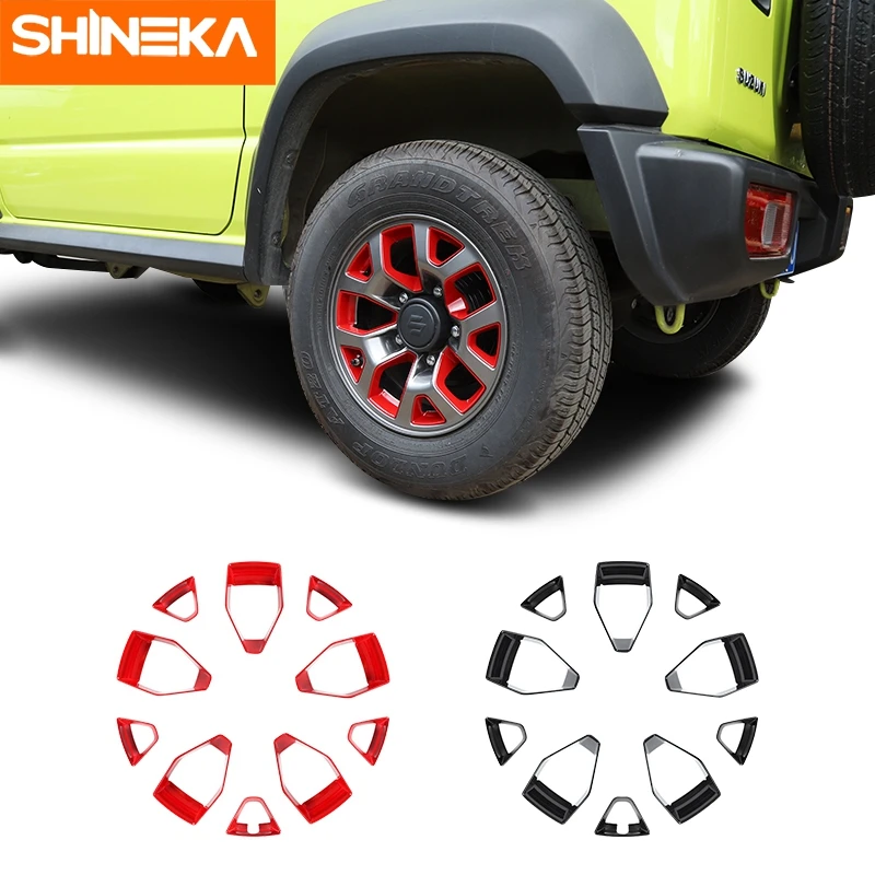 

SHINEKA Car sticker For Suzuki Jimny JB74 2019+ Car Wheel Hub Decoration Cover Stickers For Suzuki Jimny 2019+ Car Styling