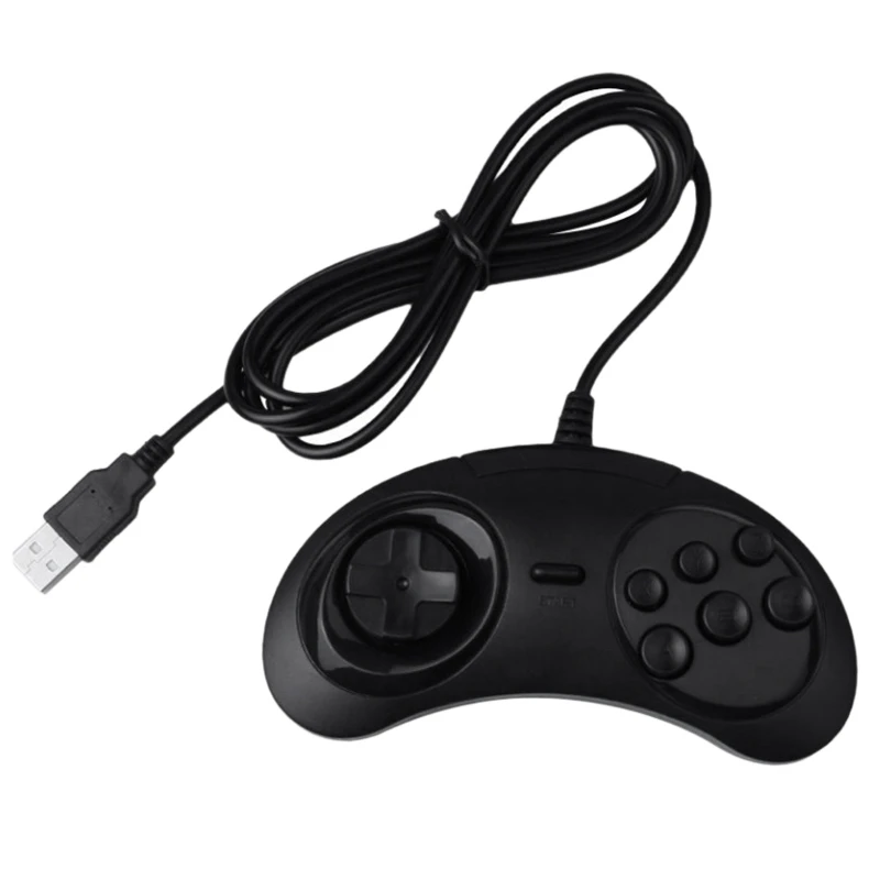 USB геймпад игровой контроллер 6 кнопок для SEGA джойстик держатель ПК MAC Mega Drive |