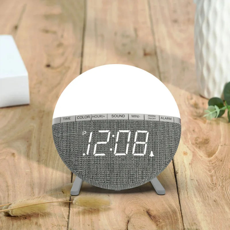 

New Night Light Alarm Clock Multifunctional Led Cloth Clock Bedside Atmosphere Colorful New Digital Alarm Clocks Table