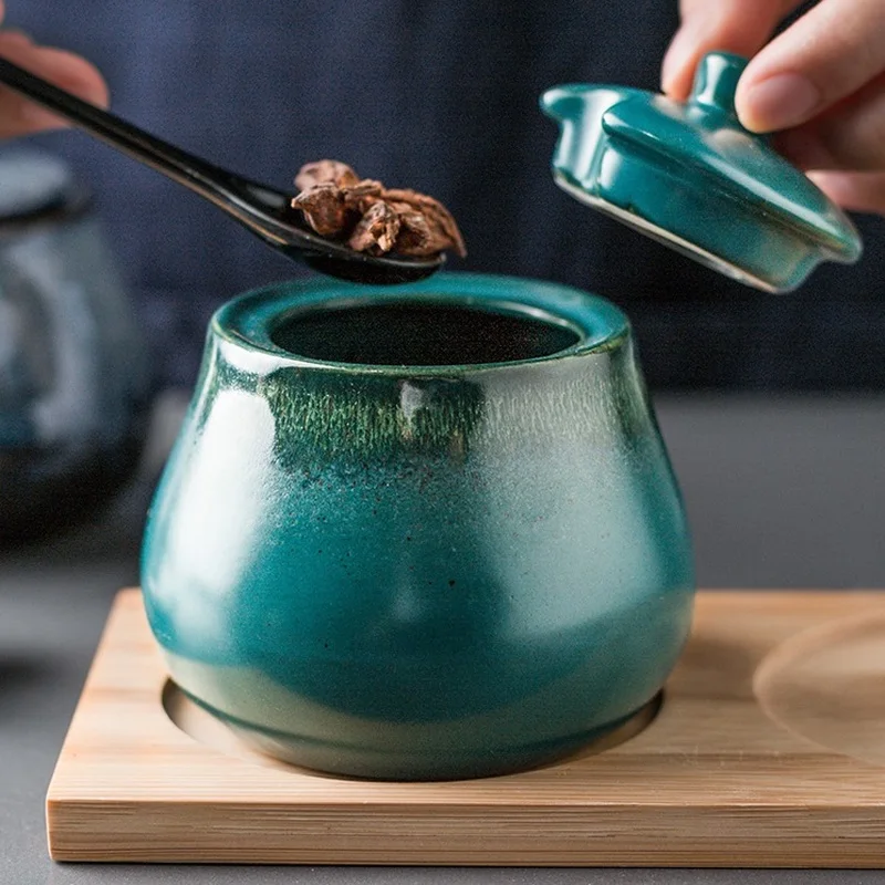 Традиционный китайский Ретро стиль керамическая баночка специй контейнер для