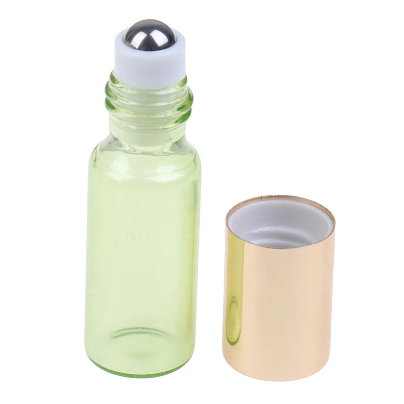 2pcs 3/5ml Gradient Color Thick Glass Roll on Essential Oil Empty Perfume Bottle