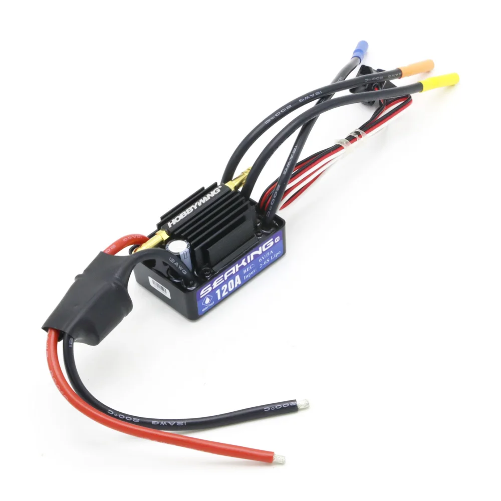 Электронный регулятор скорости Hobbywing 2 6S Seaking 120A V3 ESC для радиоуправляемых