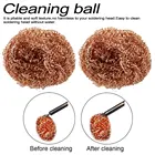 Насадка для очистки, 5 типов, для распайки, паяльника, сетчатый фильтр, шар для очистки медной проволоки, металлический зеркальный шар