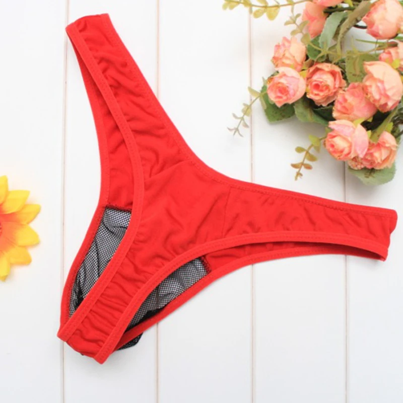 

Men Pouch Thongs See-Through 2021 New Male Mesh Thongs Briefs G String Homme Lovers Valentine's Day Gifts Sexy Bikini Underwear