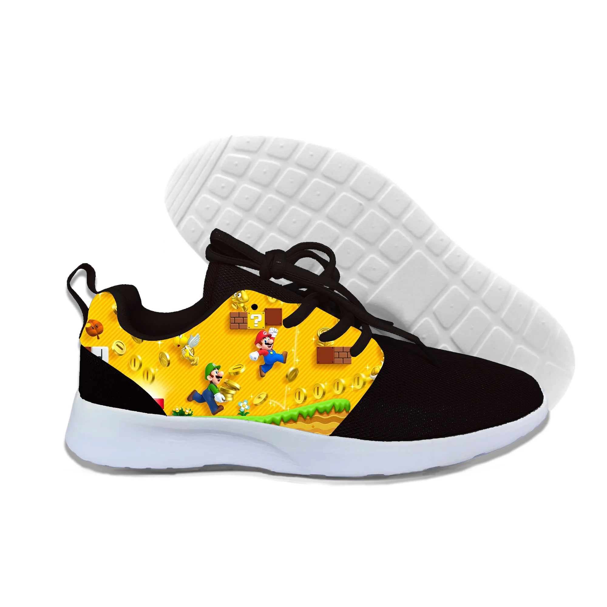 Новинка 2019 года удобные легкие кроссовки с 3D принтом Креативные мужские Mario/wo