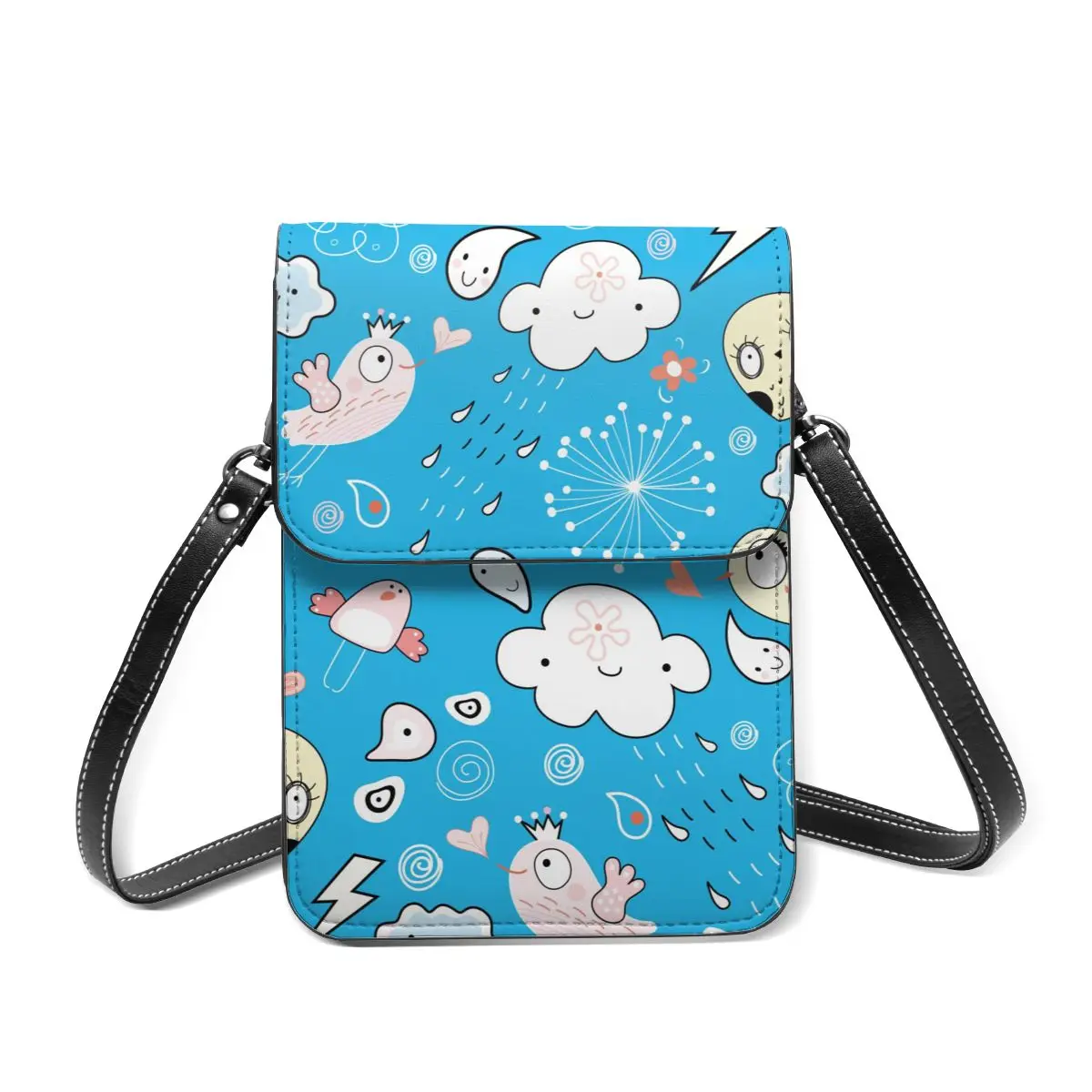 Симпатичный весенний кошелек для сотового телефона с птицами смартфона кожаная